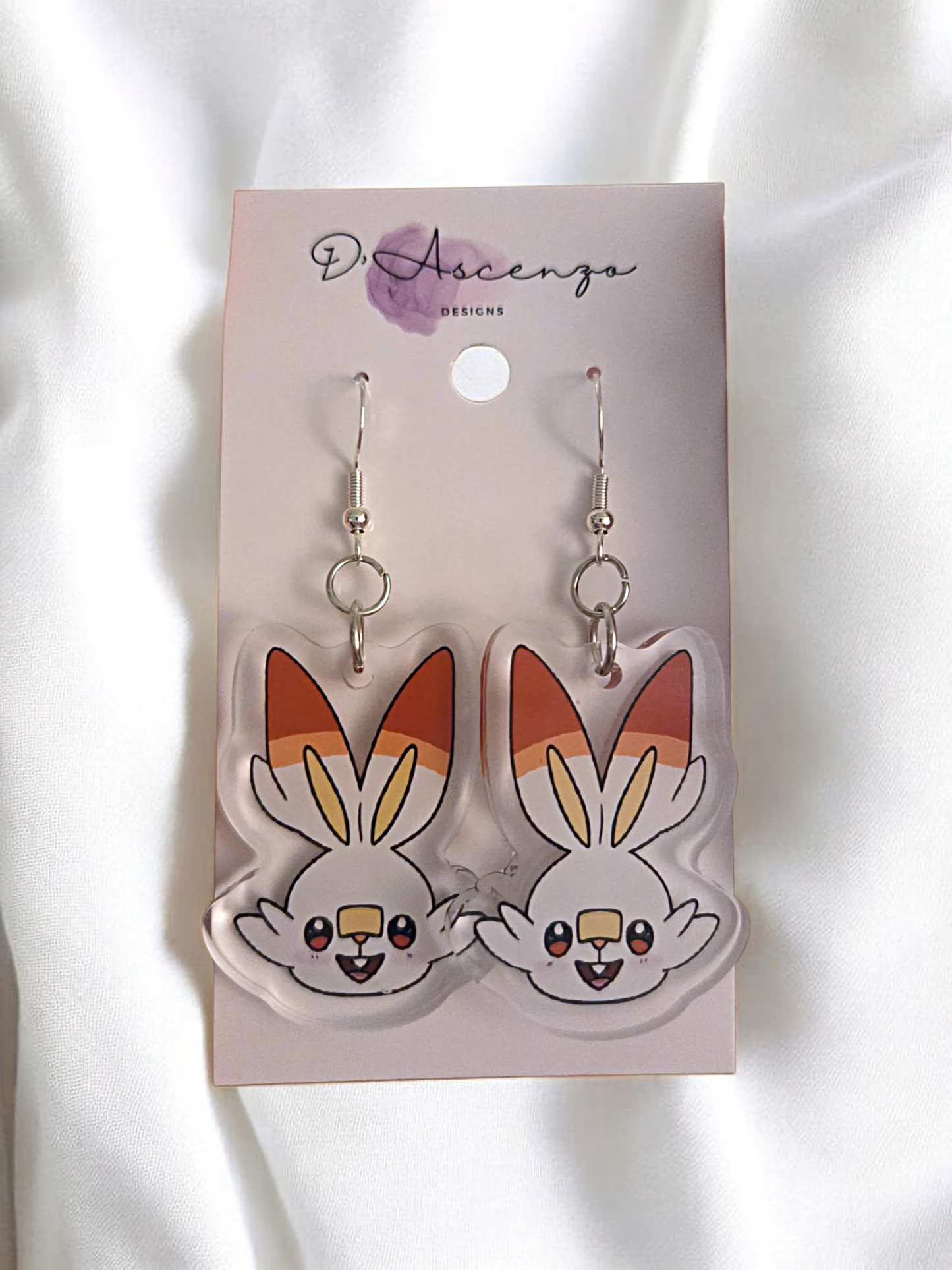 Pokemon Acrylic Dangle Earrings: Scorbunny