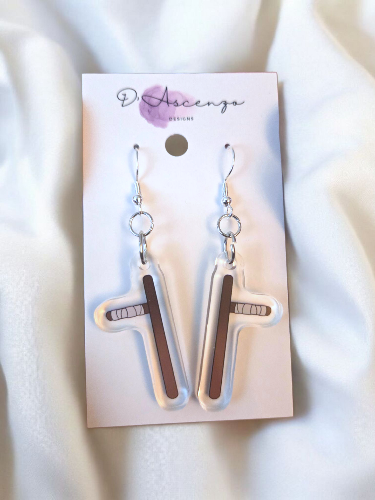 ROTTMNT Acrylic Dangle Earrings: Tonfa