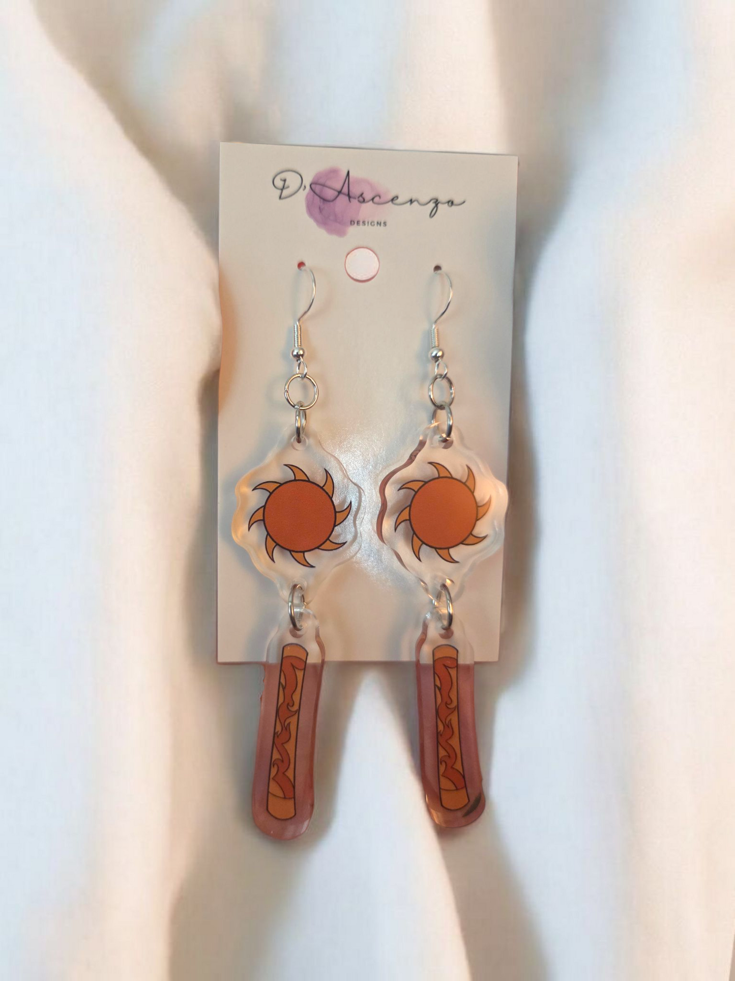 ROTTMNT Acrylic Dangle Earrings: Kusari Fun Do