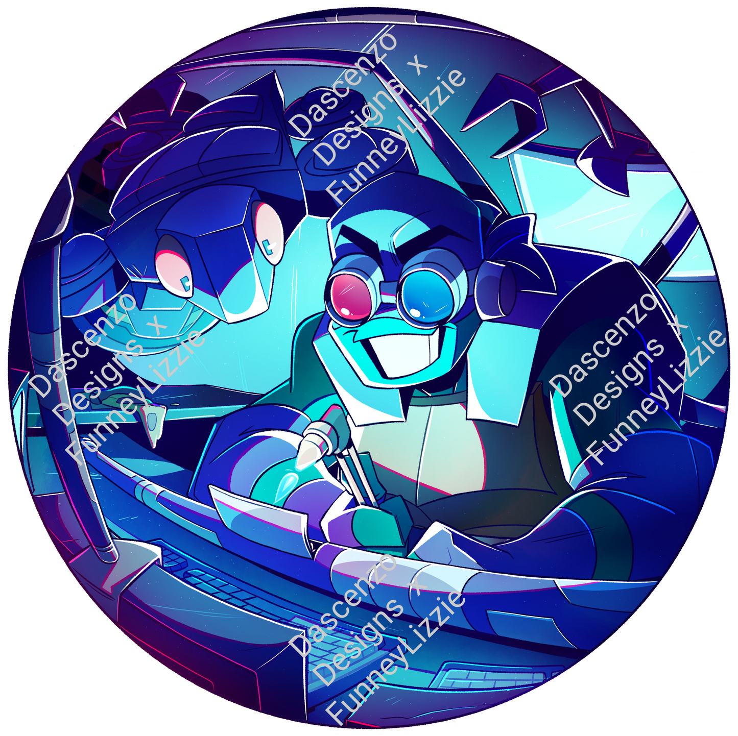 Preorder for Restock of ROTTMNT Donnie Lab Deluxe Enamel Pin