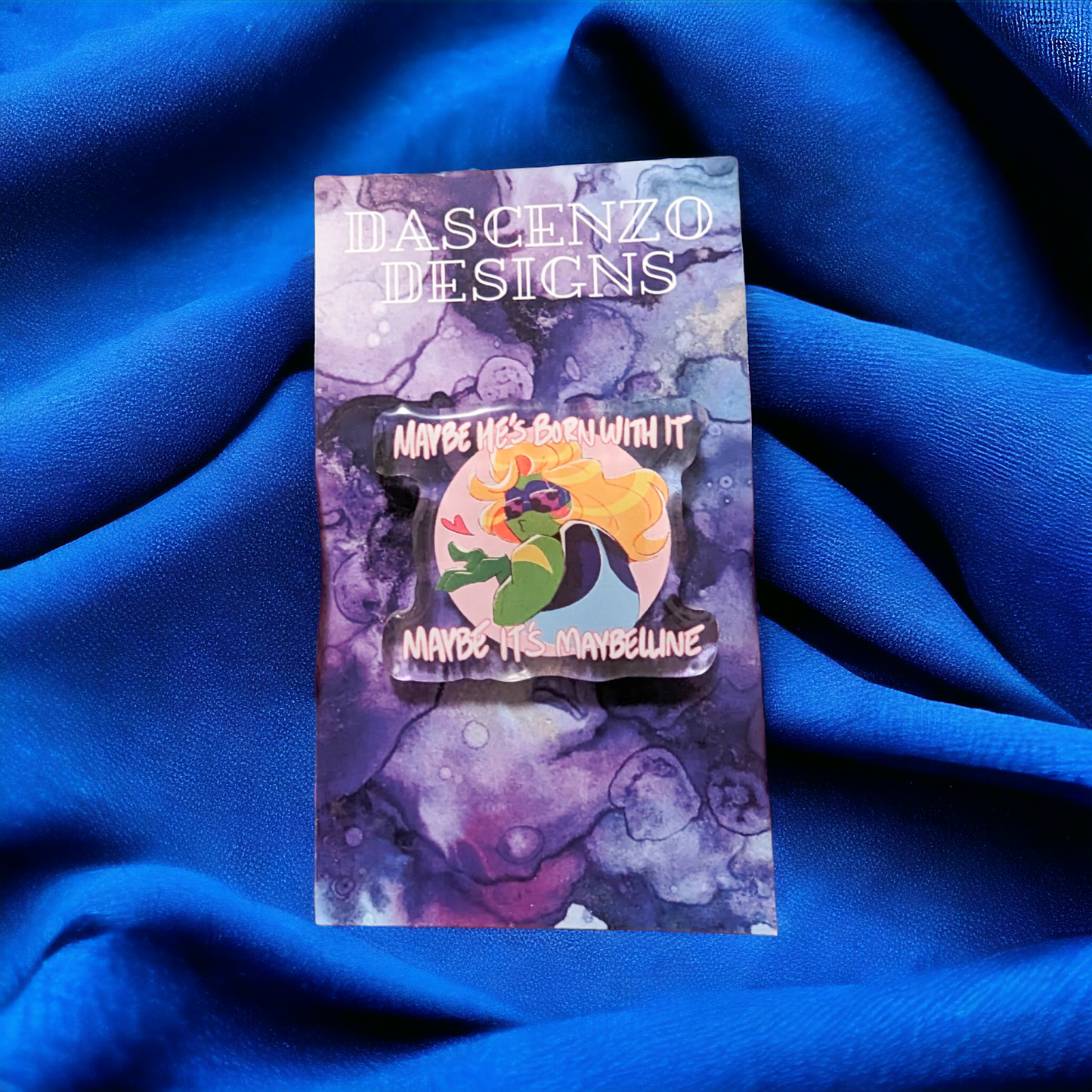 ROTTMNT Acrylic Pin: Leo Maybelline Meme