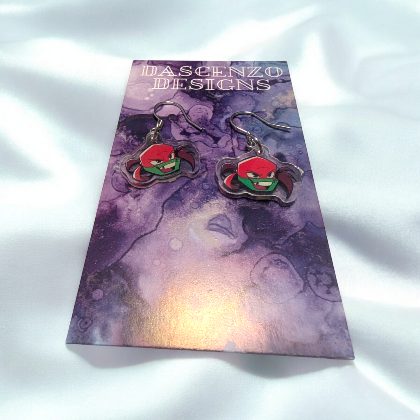ROTTMNT Acrylic Dainty Dangle Earrings: Raph