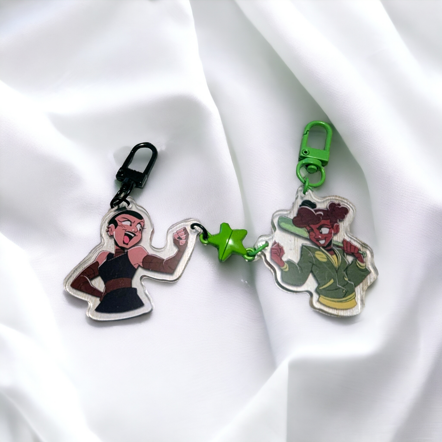 ROTTMNT Acrylic Keychains: Casey and April Set