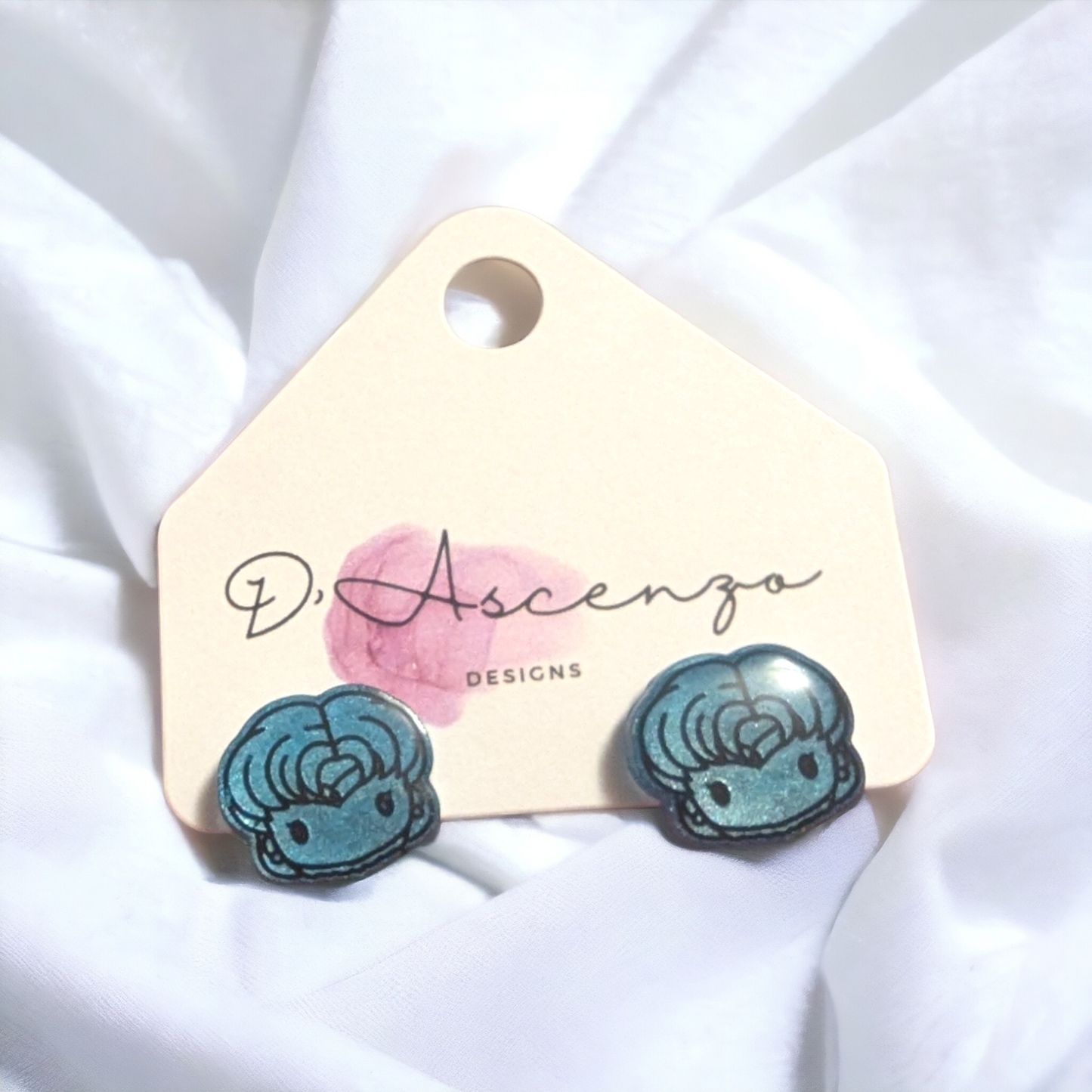 Sailor Moon Handmade Resin Studs: Mercury