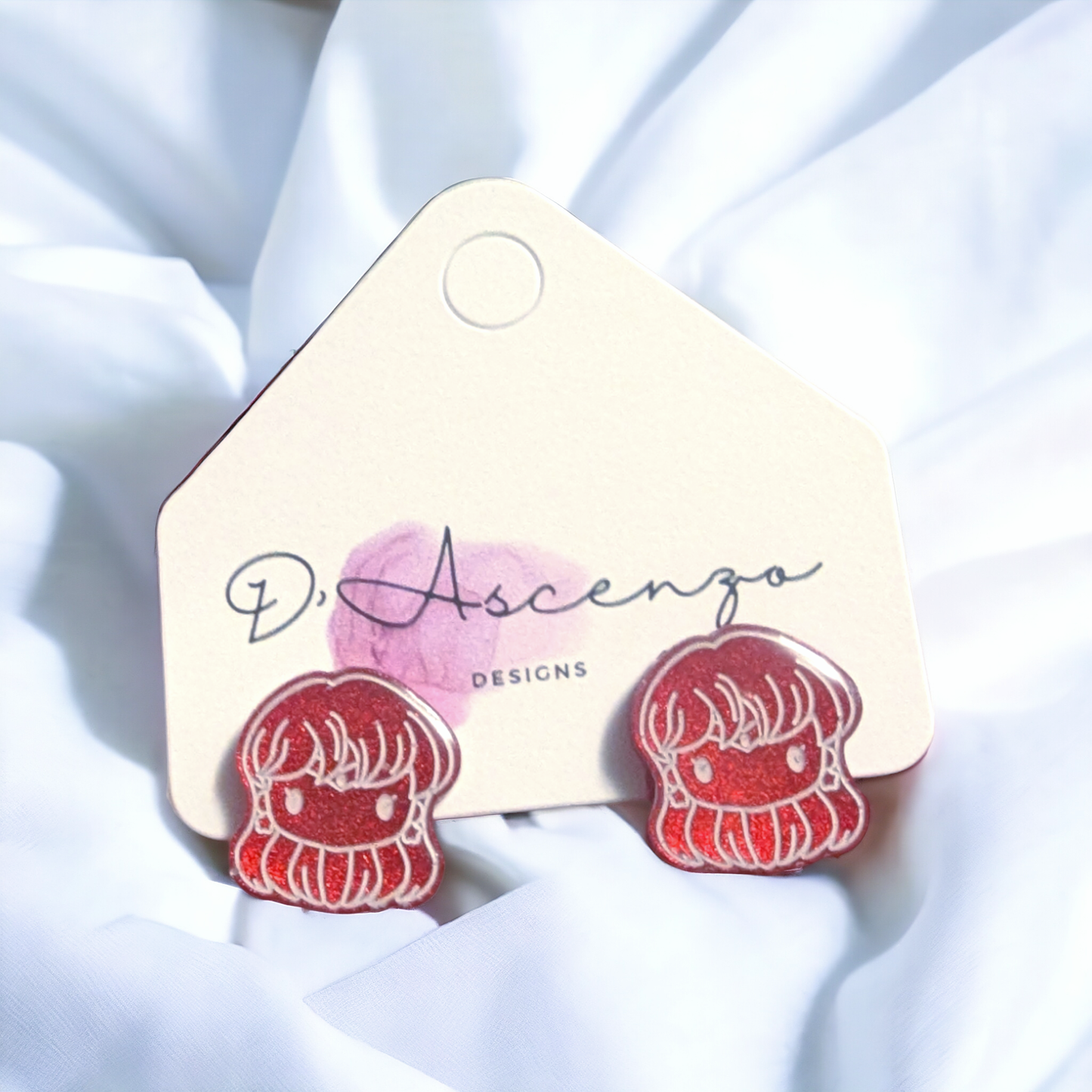 Sailor Moon Handmade Resin Studs: Mars