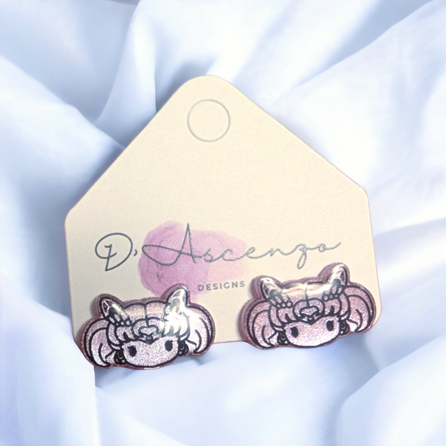 Sailor Moon Handmade Resin Studs: Chibi Moon