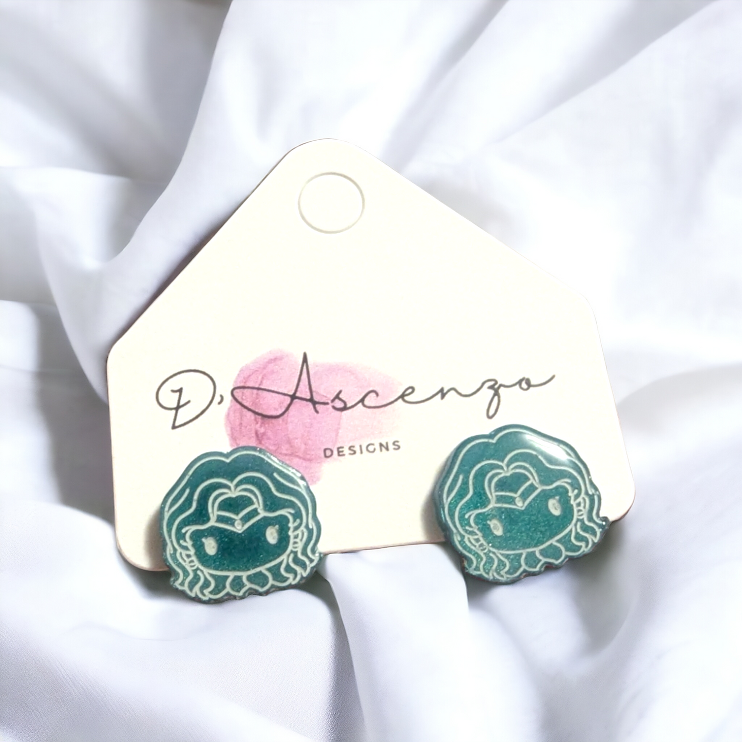 Sailor Moon Handmade Resin Studs: Neptune