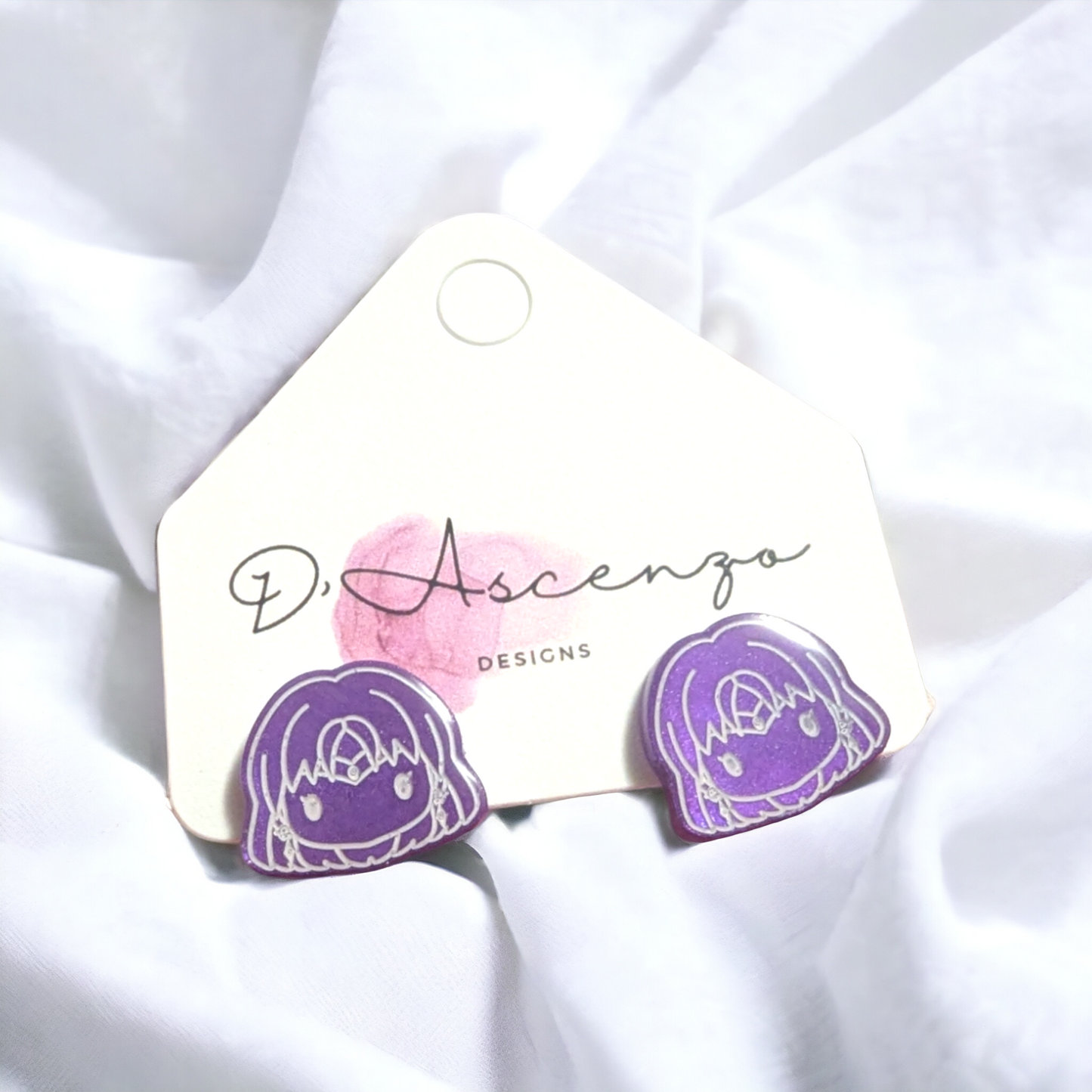 Sailor Moon Handmade Resin Studs: Saturn