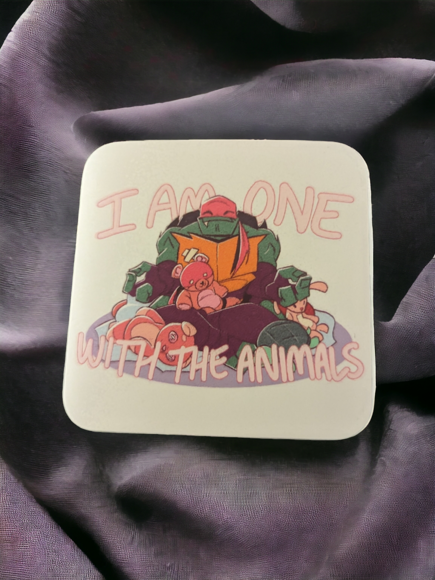 ROTTMNT Vinyl Sticker: One With the Animals Raph Meme