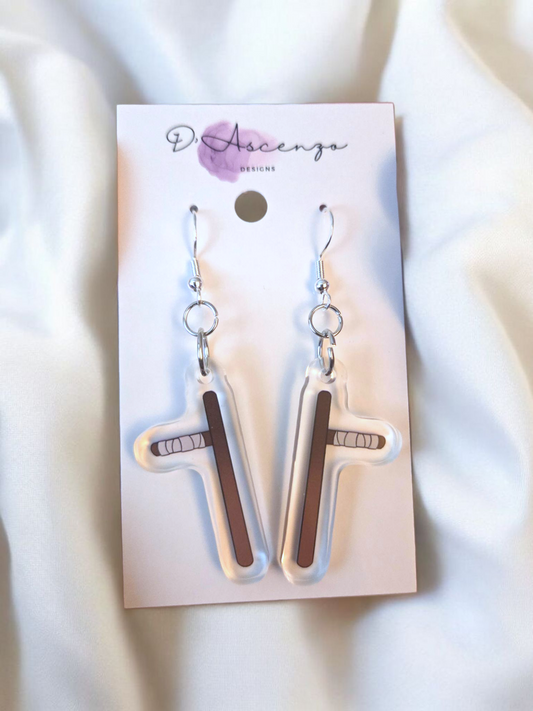 ROTTMNT Acrylic Dangle Earrings: Tonfa