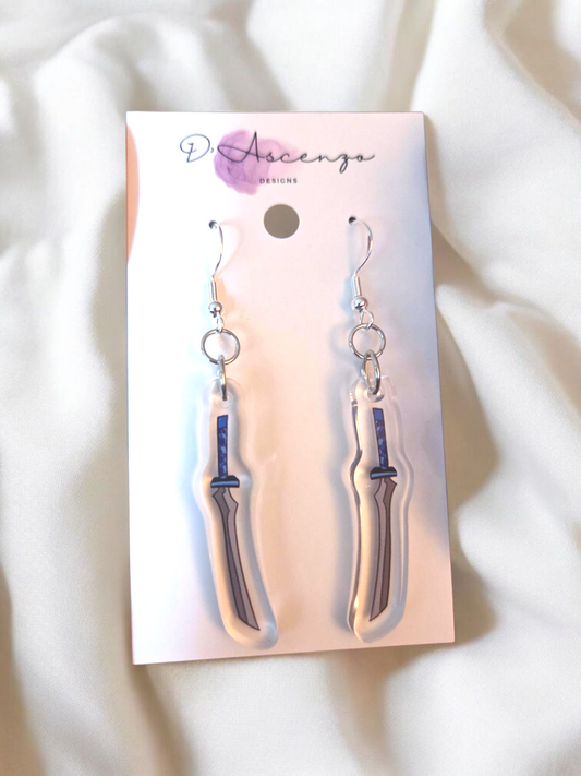 ROTTMNT Acrylic Dangle Earrings: Odachi