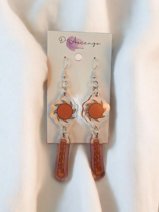 ROTTMNT Acrylic Dangle Earrings: Kusari Fun Do