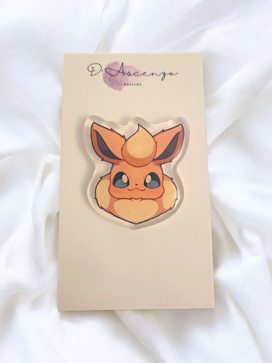 Pokemon Acrylic Pin: Flareon