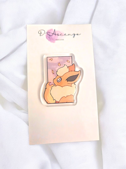 Pokemon Acrylic Panel Pin: Flareon