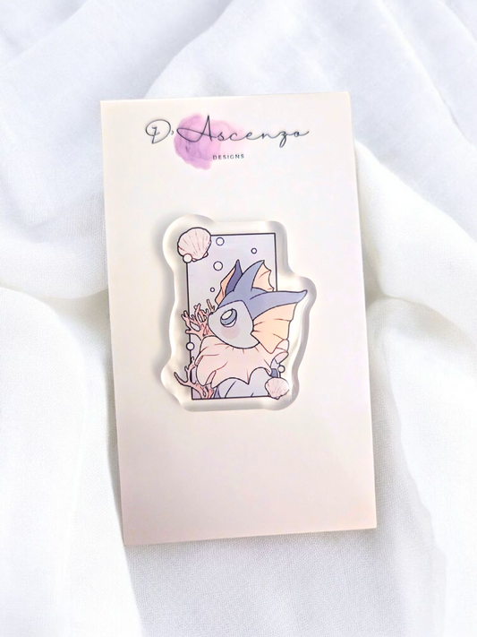 Pokemon Acrylic Panel Pin: Vaporeon