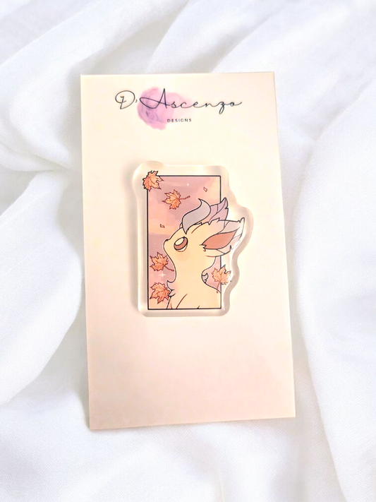 Pokemon Acrylic Panel Pin: Leafeon