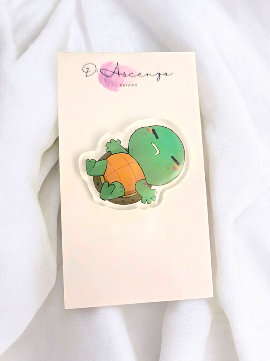 ROTTMNT Acrylic Turtle Tots Pin: Sleepy Time Donnie