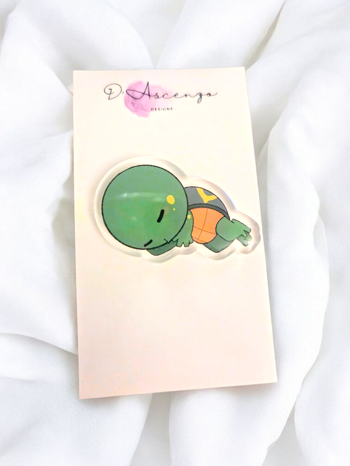 ROTTMNT Acrylic Turtle Tots Pin: Sleepy Time Mikey