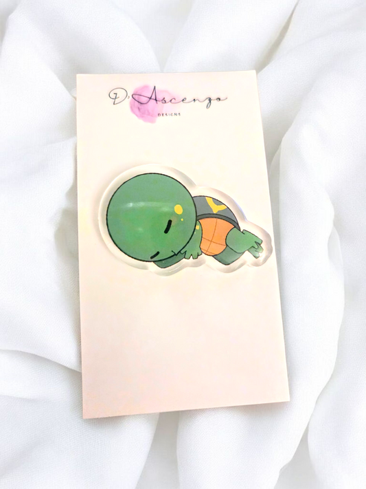 ROTTMNT Acrylic Turtle Tots Pin: Sleepy Time Mikey