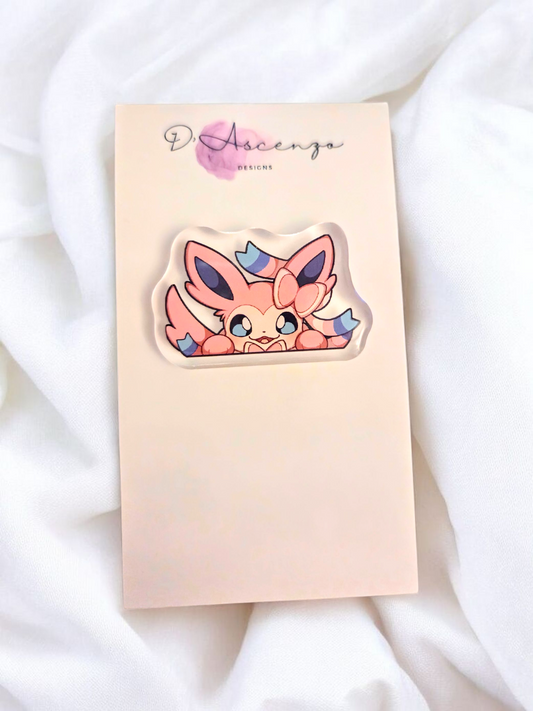 Pokemon Acrylic Peeker Pin: Sylveon