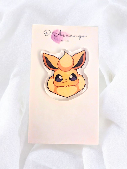 Pokemon Acrylic Pin: Shiny Flareon