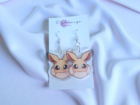 Pokemon Acrylic Dangle Earrings: Eevee
