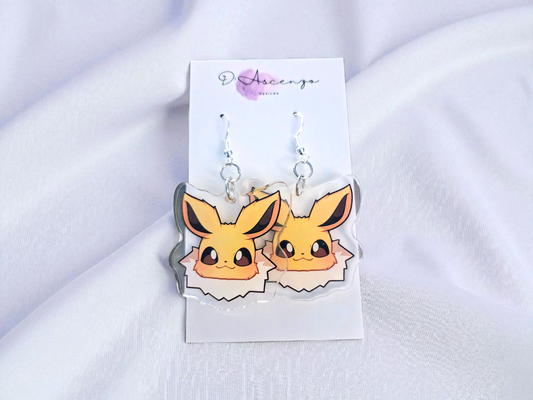 Pokemon Acrylic Dangle Earrings: Jolteon