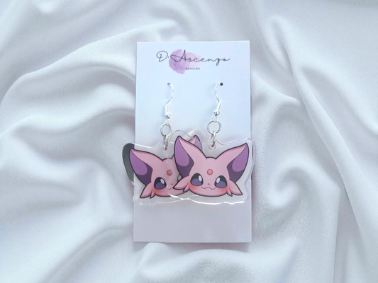 Pokemon Acrylic Dangle Earrings: Espeon