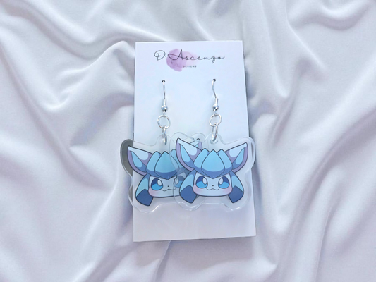 Pokemon Acrylic Dangle Earrings: Shiny Glaceon