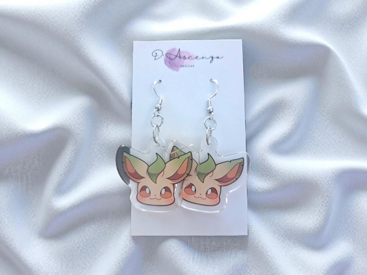 Pokemon Acrylic Dangle Earrings: Shiny Leafeon