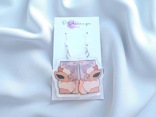Pokemon Acrylic Dangle Earrings: Flareon Panel