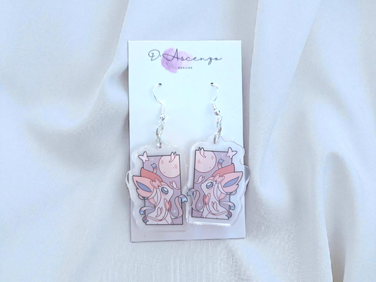 Pokemon Acrylic Dangle Earrings: Sylveon Panel