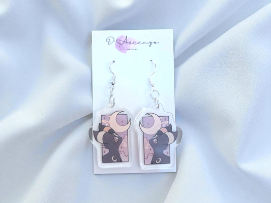 Pokemon Acrylic Dangle Earrings: Umbreon Panel