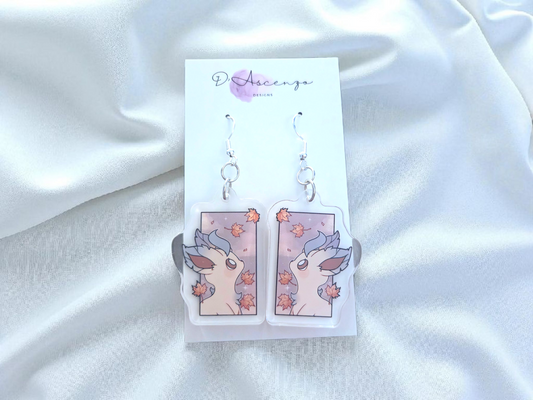 Pokemon Acrylic Dangle Earrings: Leafeon Panel