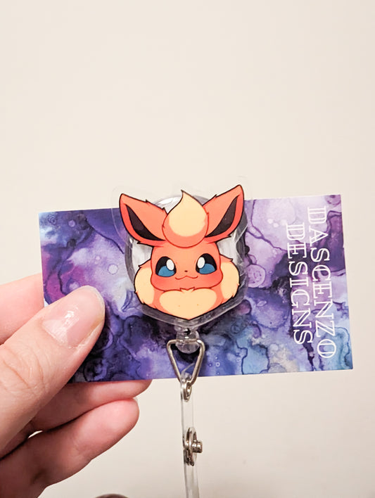 Flareon Badge Reel