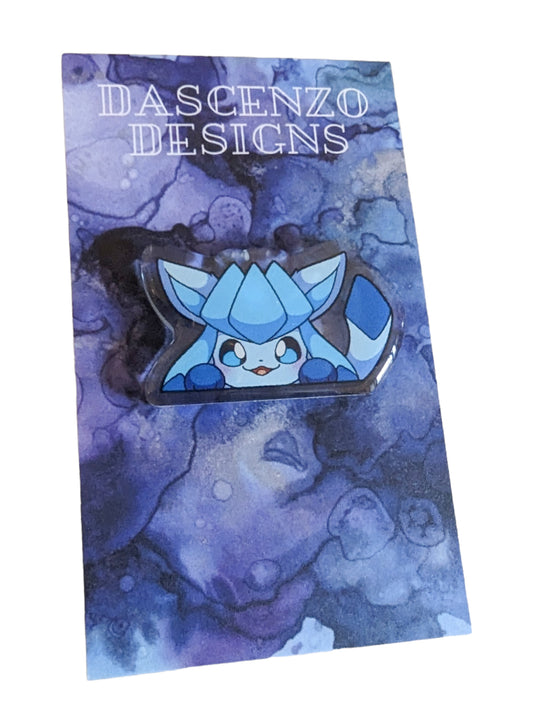 Glaceon Peeker Pin