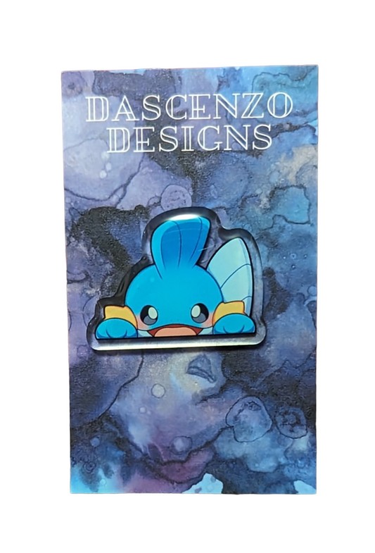 Mudkip Peeker Pin