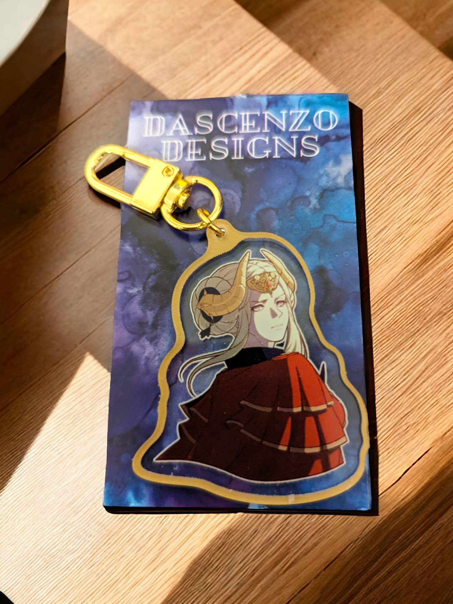 Gold Framed Edelgard Fire Emblem 3 Houses Keychain (Exclusive Design from Nirtalos)