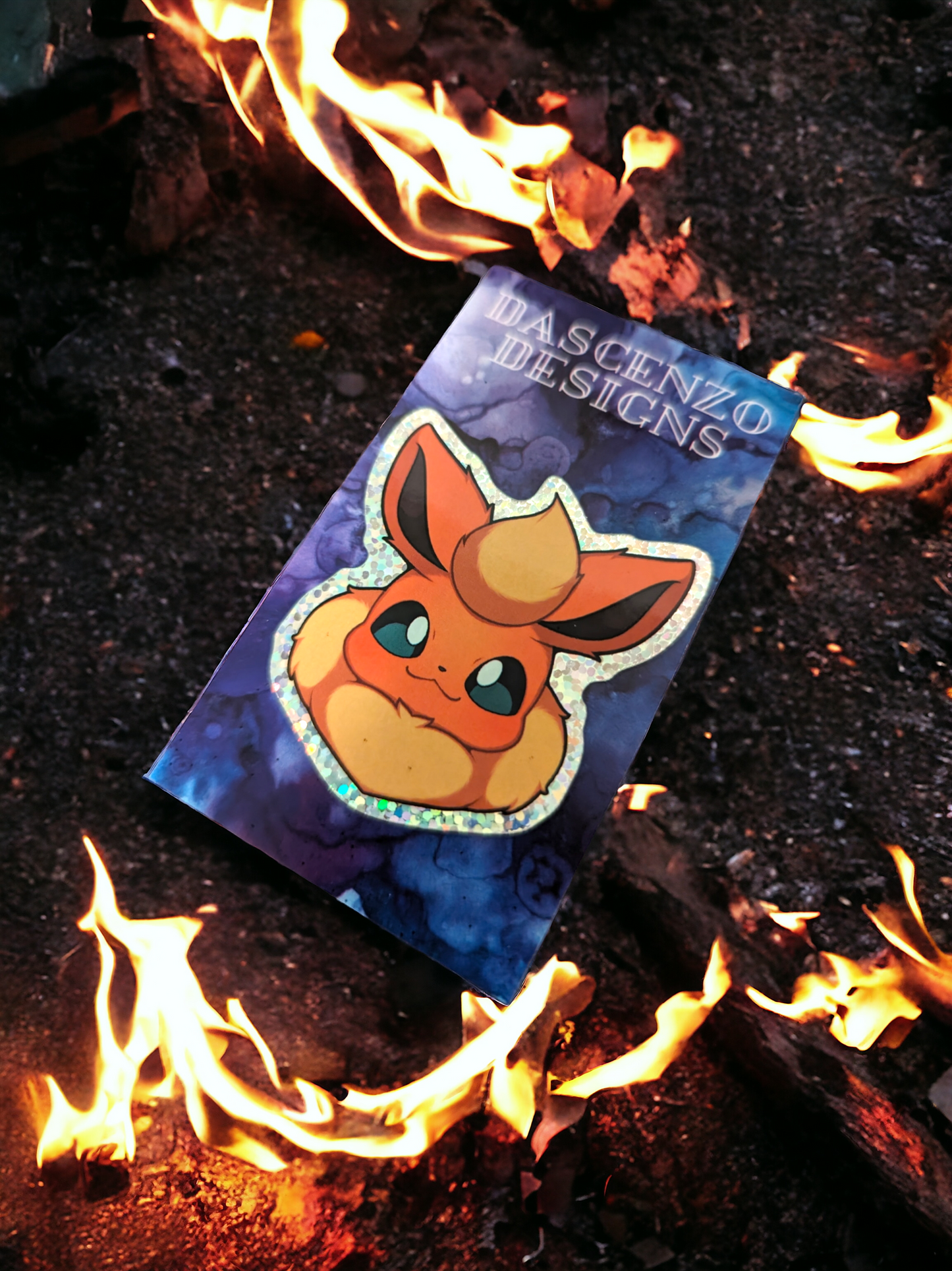 Flareon Glitter Vinyl Sticker