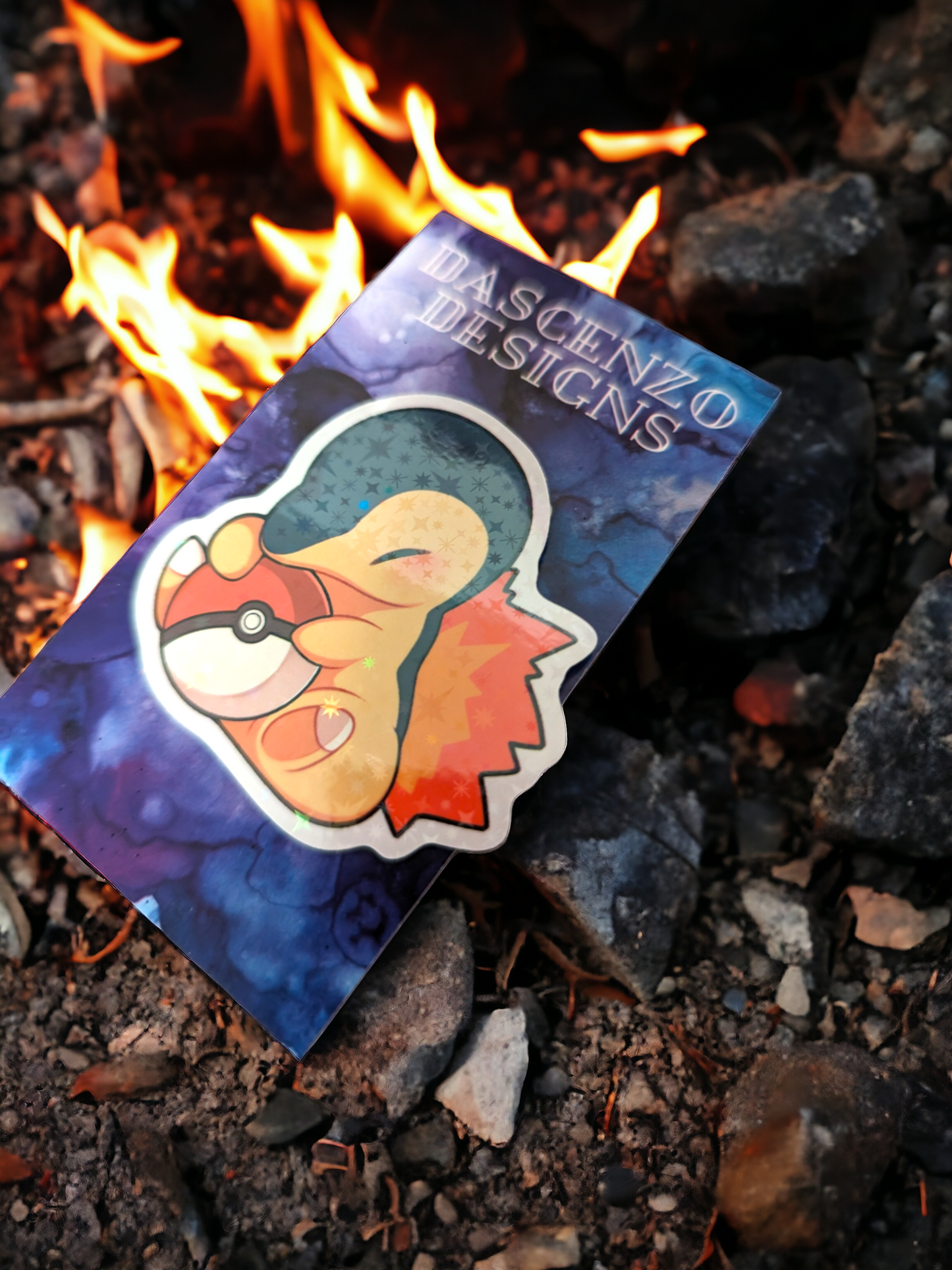 Cyndaquil Holo Vinyl Sticker