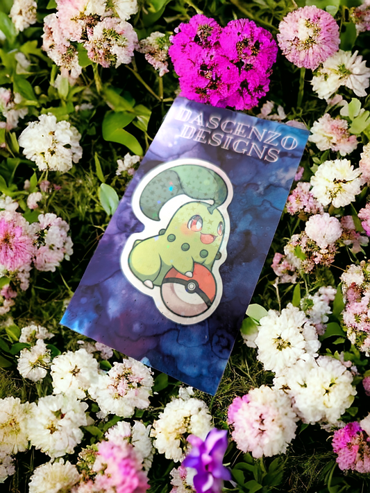 Chikorita Holo Vinyl Sticker