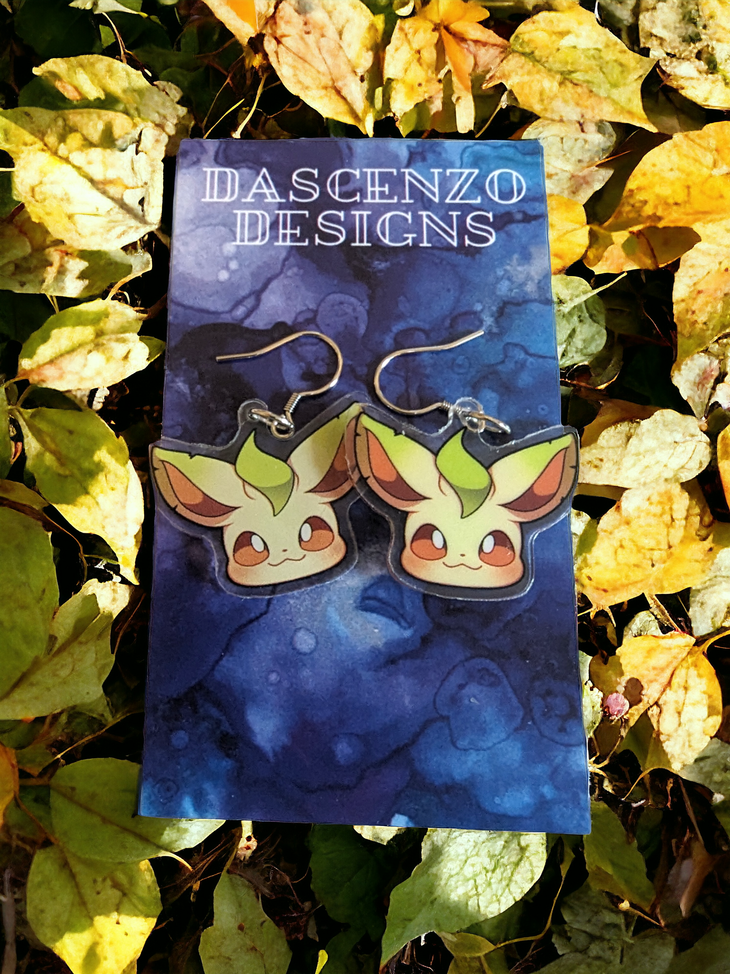 Acrylic Leafeon Earrings