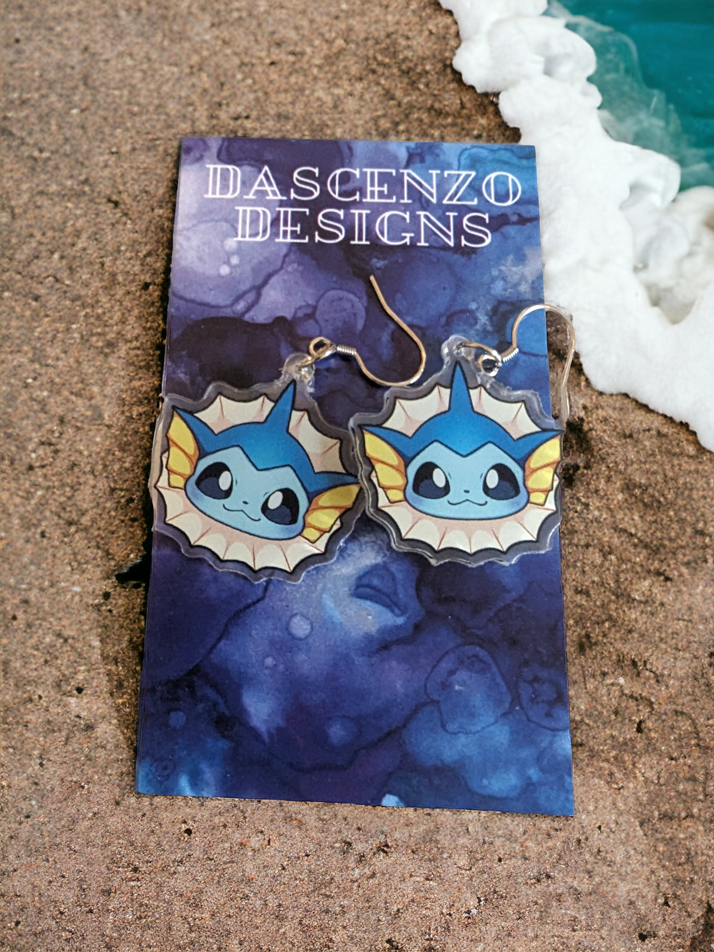 Acrylic Vaporeon Earrings