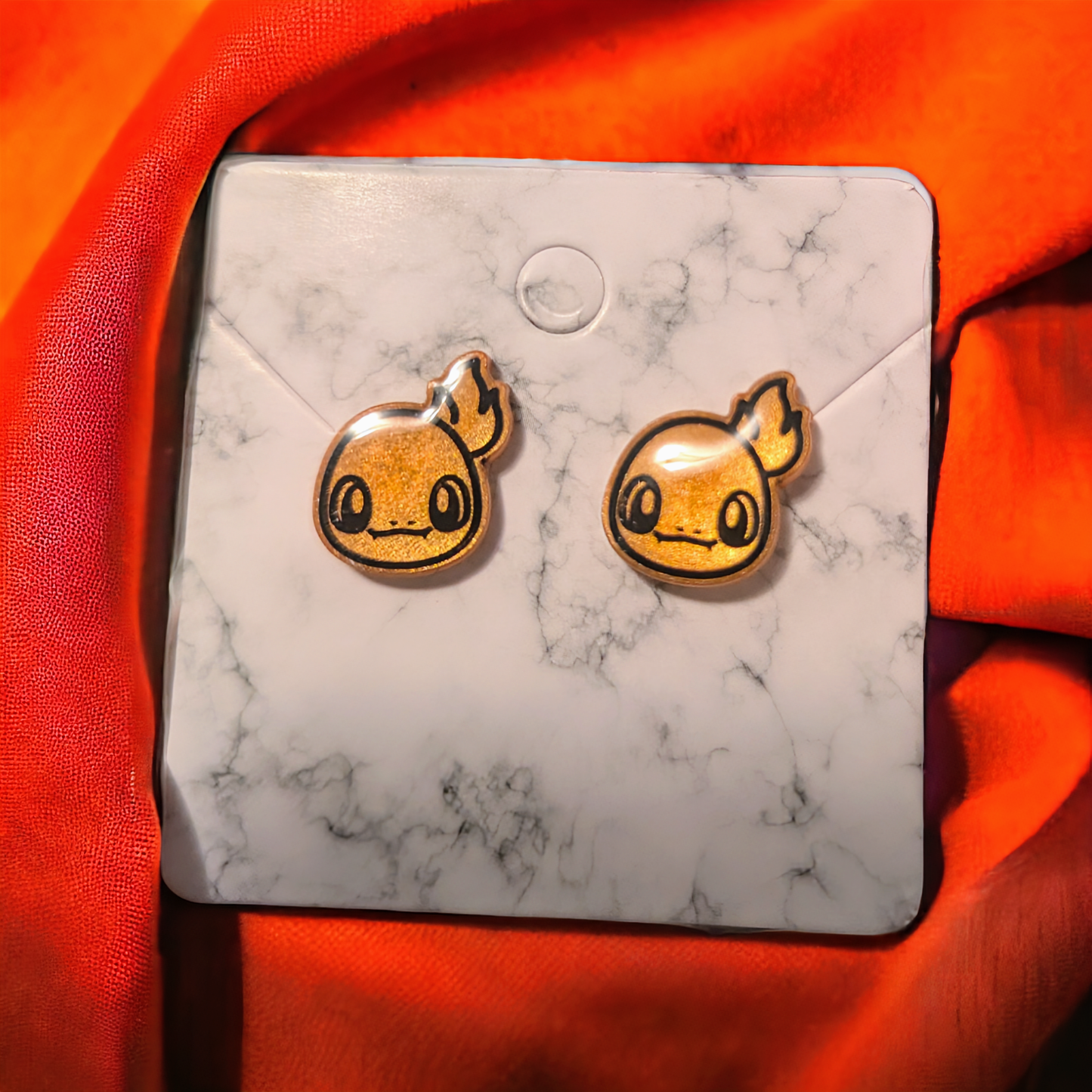 Charmander Handmade Resin Earrings