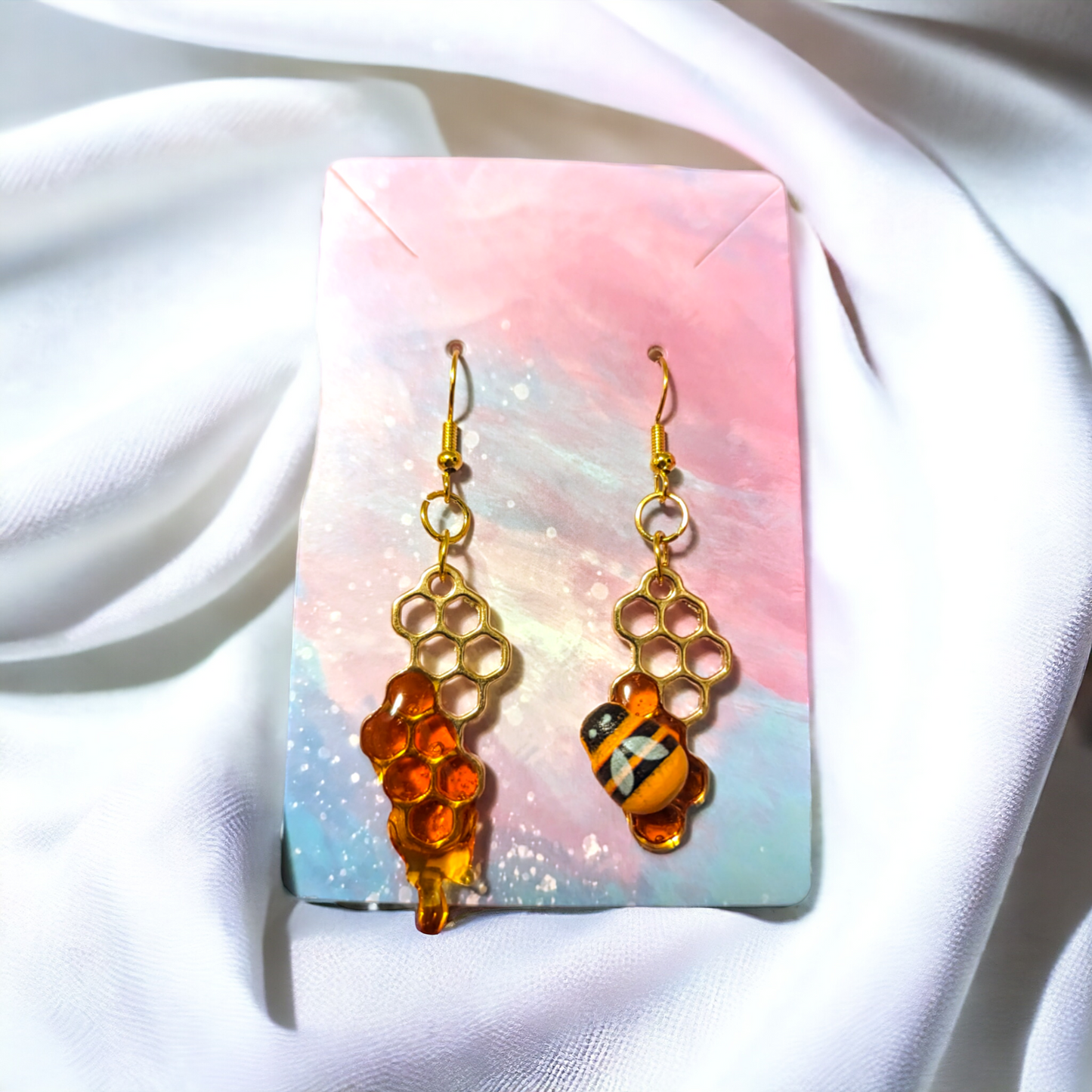 Handmade Honey Bee Earrings