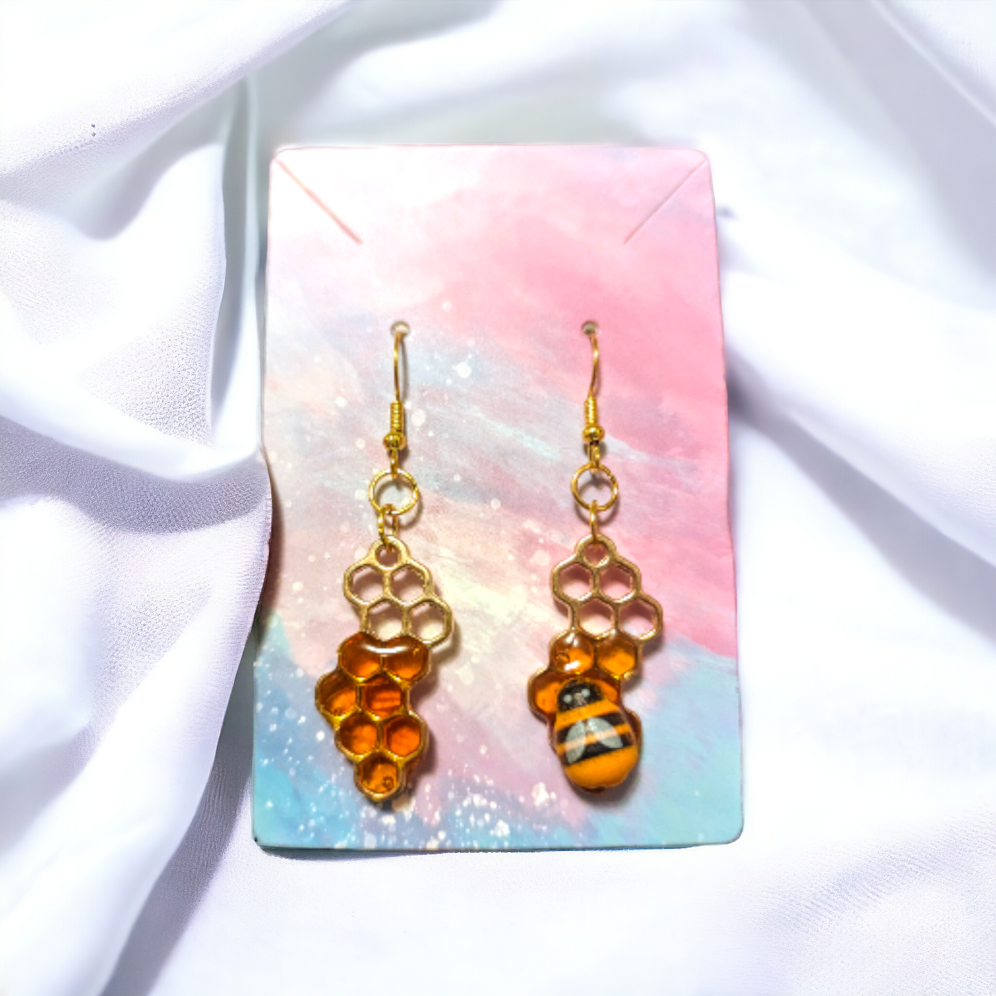 Handmade Honey Bee Earrings