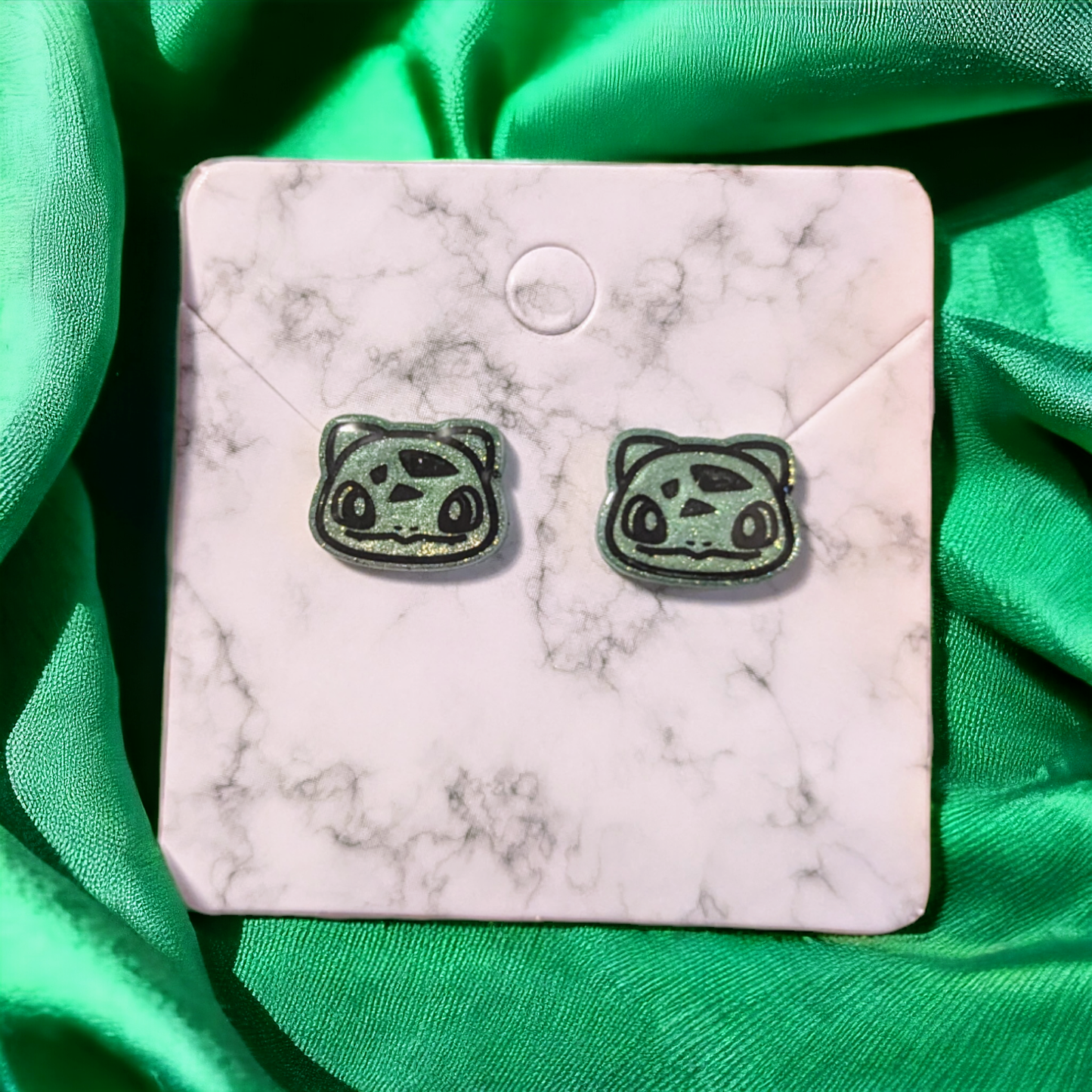 Bulbasaur Handmade Resin Earrings