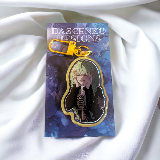 Gold Framed Flayn Fire Emblem 3 Houses Keychain (Exclusive Design from Nirtalos)