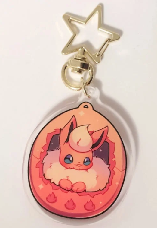 Flareon Tamagotchi Keychain